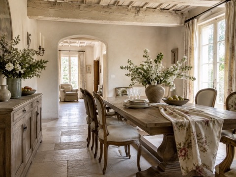 French country dining room interior style preview